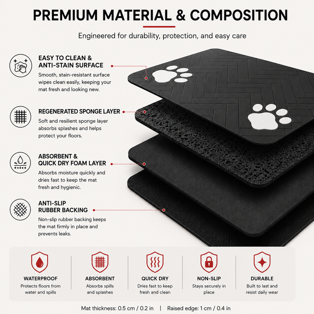 Waterproof Non-Slip Pet Mat