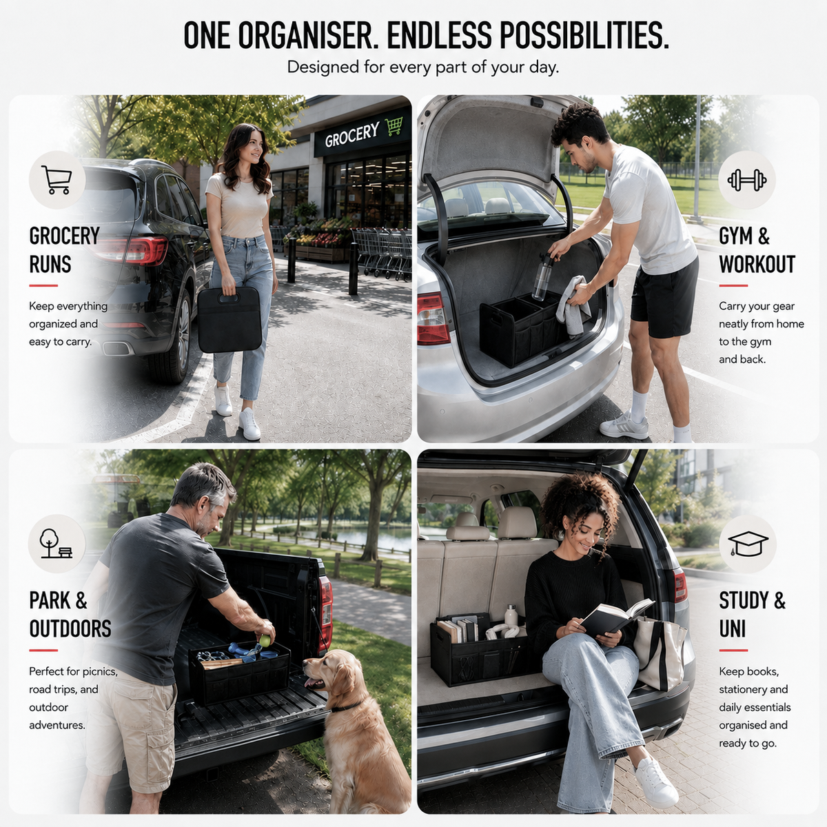 Collapsible Boot Organiser