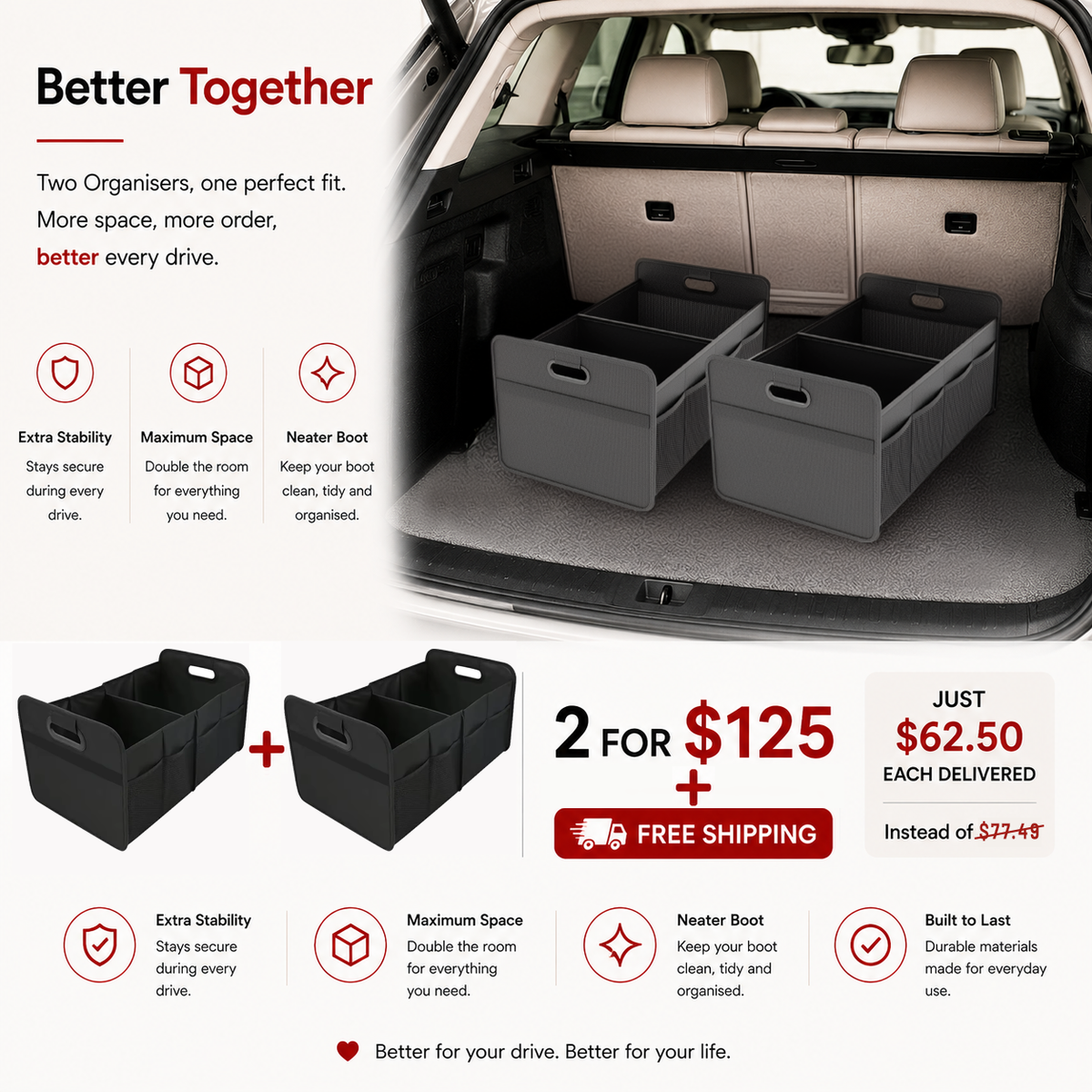 Collapsible Boot Organiser